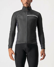 CASTELLI Cycling windproof jacket - SQUADRA STRECH - black