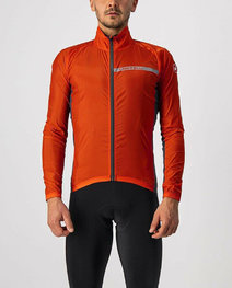 CASTELLI Cycling windproof jacket - SQUADRA STRECH - red
