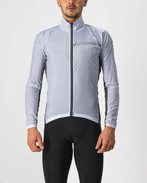 CASTELLI Cycling windproof jacket - SQUADRA STRECH - grey