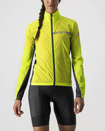 CASTELLI Cycling windproof jacket - SQUADRA STRECH LADY - yellow