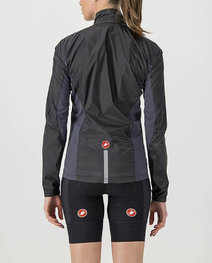 CASTELLI Cycling windproof jacket - SQUADRA STRECH LADY - black