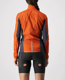 CASTELLI Cycling windproof jacket - SQUADRA STRECH LADY - red