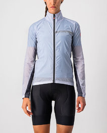 CASTELLI Cycling windproof jacket - SQUADRA STRECH LADY - grey
