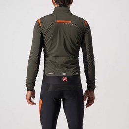 CASTELLI Cycling thermal jacket - ALPHA RoS 2 - green