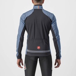 CASTELLI Cycling thermal jacket - TRANSITION 2 - blue
