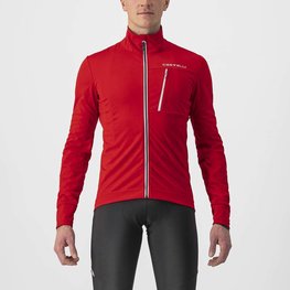 CASTELLI Cycling thermal jacket - GO WINTER - red