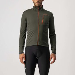 CASTELLI Cycling thermal jacket - GO WINTER - green