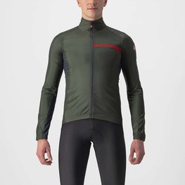 CASTELLI Cycling windproof jacket - SQUADRA STRECH - green