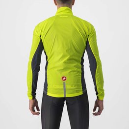 CASTELLI Cycling windproof jacket - SQUADRA STRECH - yellow