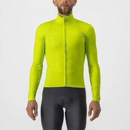 CASTELLI Cycling winter long sleeve jersey - PRO THERMAL - yellow