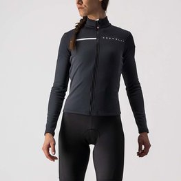 CASTELLI Cycling winter long sleeve jersey - SINERGIA 2 LADY WNT - anthracite