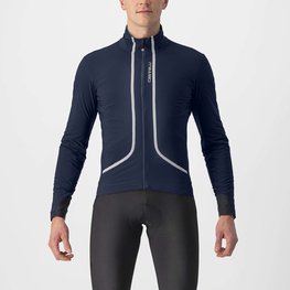 CASTELLI Cycling thermal jacket - FLIGHT AIR - blue