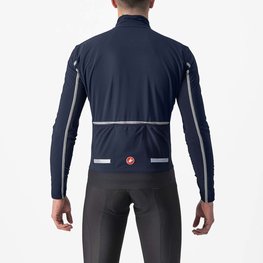 CASTELLI Cycling thermal jacket - FLIGHT AIR - blue