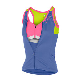 CASTELLI Cycling sleeveless jersey - SOLARE LADY - green/blue