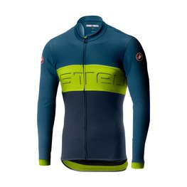 CASTELLI Cycling summer long sleeve jersey - PROLOGO VI SUMMER - green/blue