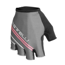 CASTELLI Cycling fingerless gloves - DOLCISSIMA W LADY - grey/pink