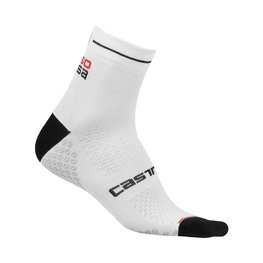 CASTELLI Cyclingclassic socks - ROSA CORSA DUE LADY - white