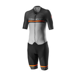 CASTELLI Cycling skinsuit - SANREMO 4 SPEED - black/grey