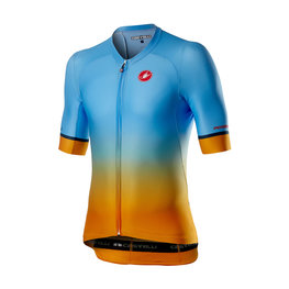 CASTELLI Cycling short sleeve jersey - AERO RACE 6.0 - yellow/light blue