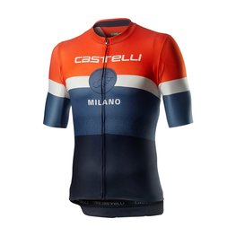 CASTELLI Cycling short sleeve jersey - MILANO - orange/blue/black