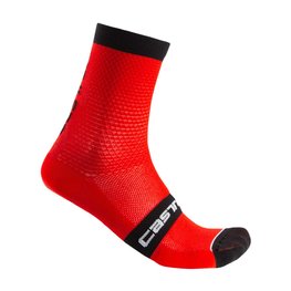 CASTELLI Cyclingclassic socks - SUPERLEGGERA 12 - black/red