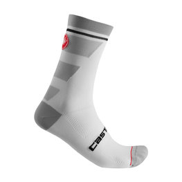 CASTELLI Cyclingclassic socks - TROFEO 15 - white/grey