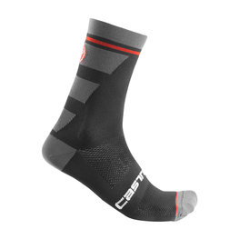 CASTELLI Cyclingclassic socks - TROFEO 15 - grey/black