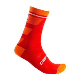 CASTELLI Cyclingclassic socks - TROFEO 15 - red/orange
