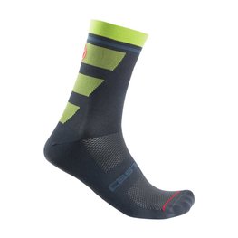 CASTELLI Cyclingclassic socks - TROFEO 15 - grey/blue/light green