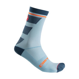 CASTELLI Cyclingclassic socks - TROFEO 15 - blue/light blue