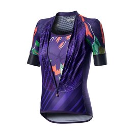 CASTELLI Cycling short sleeve jersey - CLIMBER'S LADY - purple