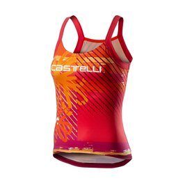 CASTELLI Cycling tank top - UPF0 LADY - multicolour/orange