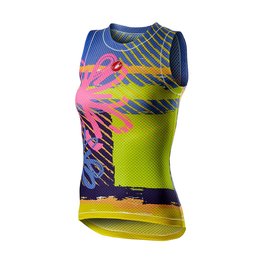 CASTELLI Cycling sleeve less t-shirt - PRO MESH W LADY - multicolour/pink