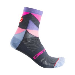 CASTELLI Cyclingclassic socks - UNLIMITED W LADY - blue/grey/pink