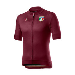 CASTELLI Cycling short sleeve jersey - ITALIA 20 - bordeaux