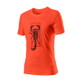 CASTELLI Cycling short sleeve t-shirt - LOGO - orange