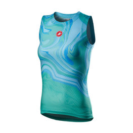 CASTELLI Cycling sleeve less t-shirt - PRO MESH W LADY - turquoise/blue