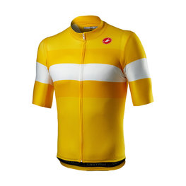 CASTELLI Cycling short sleeve jersey - LA MITICA - yellow/white