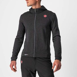 CASTELLI hoodie - MILANO FZ FLEECE - black