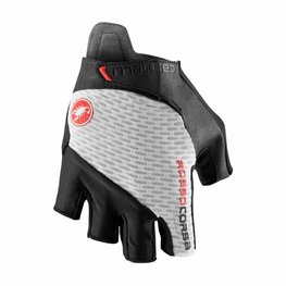 CASTELLI Cycling fingerless gloves - ROSSO CORSA PRO V - white