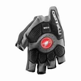 CASTELLI Cycling fingerless gloves - ROSSO CORSA PRO V - grey