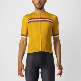 CASTELLI Cycling short sleeve jersey - GRIMPEUR - yellow