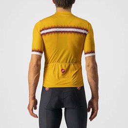 CASTELLI Cycling short sleeve jersey - GRIMPEUR - yellow