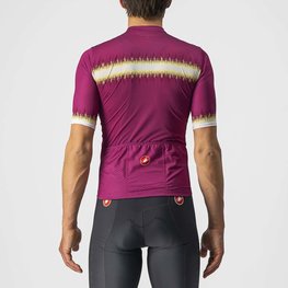 CASTELLI Cycling short sleeve jersey - GRIMPEUR - cyclamen