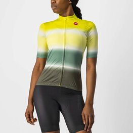 CASTELLI Cycling short sleeve jersey - DOLCE LADY - green/yellow