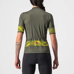 CASTELLI Cycling short sleeve jersey - FENICE LADY - yellow/green