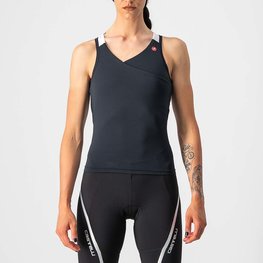 CASTELLI Cycling sleeveless jersey - SOLARIS LADY - black/white