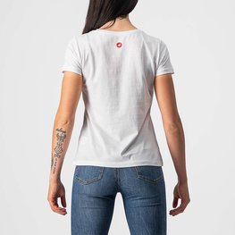 CASTELLI Cycling short sleeve t-shirt - BELLAGIO TEE LADY - white