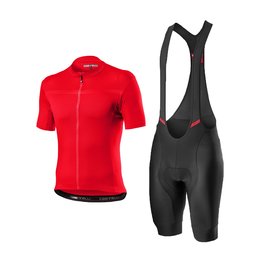 CASTELLI Cycling short sleeve jersey and shorts - CLASSIFICA - red/black