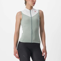 CASTELLI Cycling sleeveless jersey - SOLARIS LADY - green/ivory